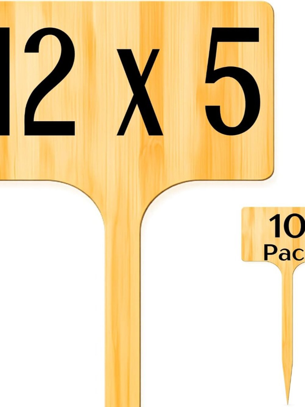 12" Extra-Tall Oversized Bamboo Garden Markers 10 Pack – Large Plant Labels Gard